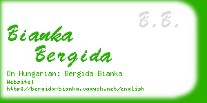 bianka bergida business card